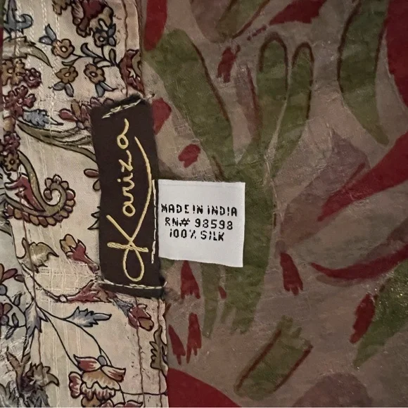 Silk one size wrap around skirt-Kaniza- Imported- 36” Length- NEW - Picture 14 of 14